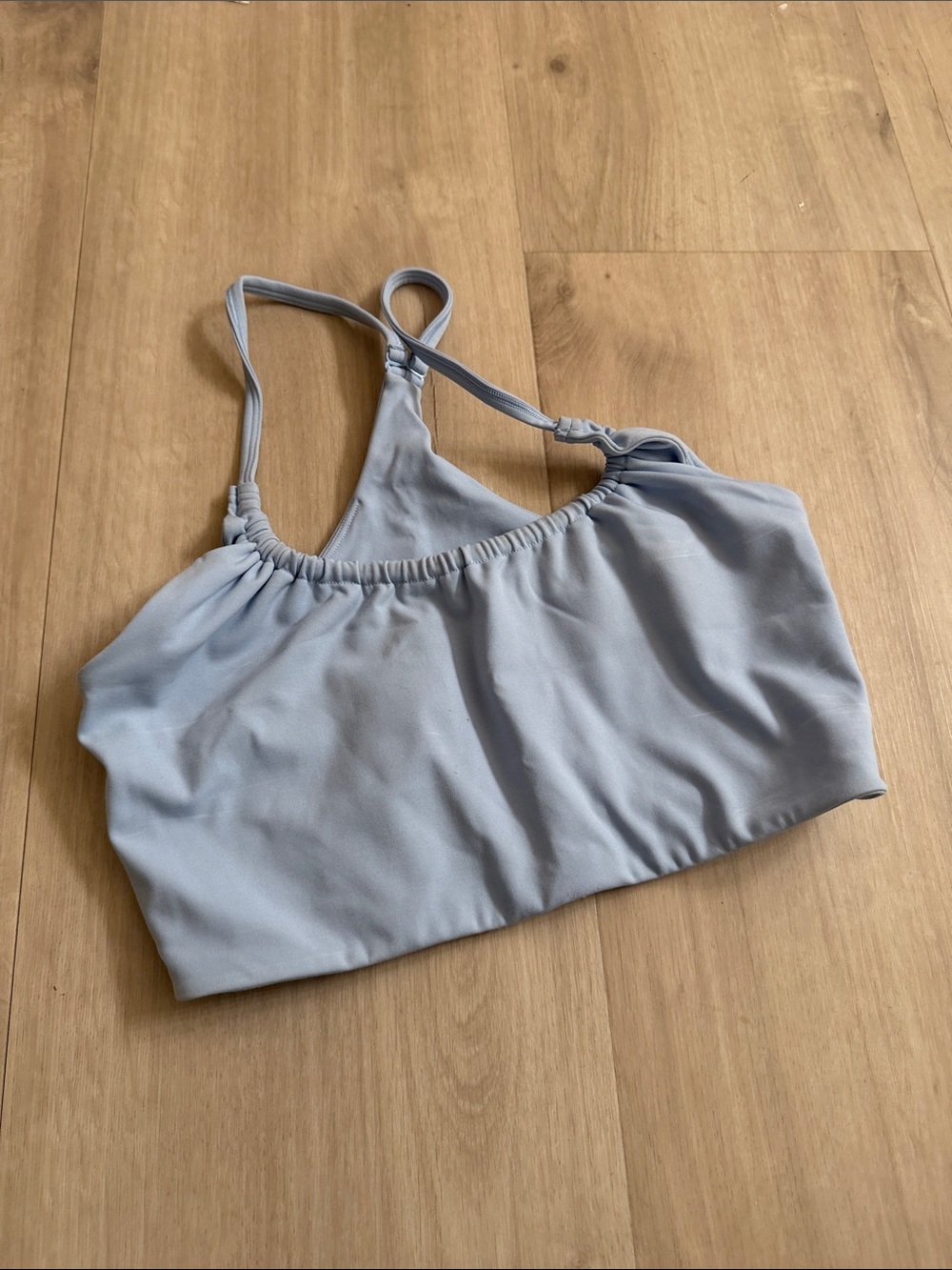 FP Movement by Free People Powder Blue Strappy Crop Top